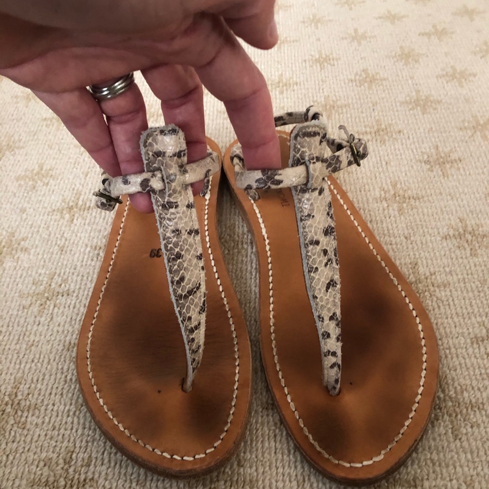 K Jacques classic snakeskin sandal 39